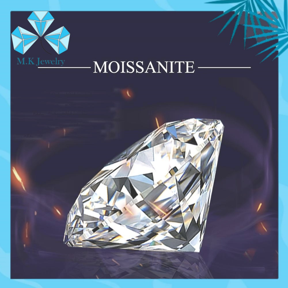 ( SIZE 9 LY) KIM CƯƠNG NHÂN TẠO -  MOISSANITE NƯỚC D – ĐỘ TINH KHIẾT FL . FULL KIỂM ĐỊNH GRA