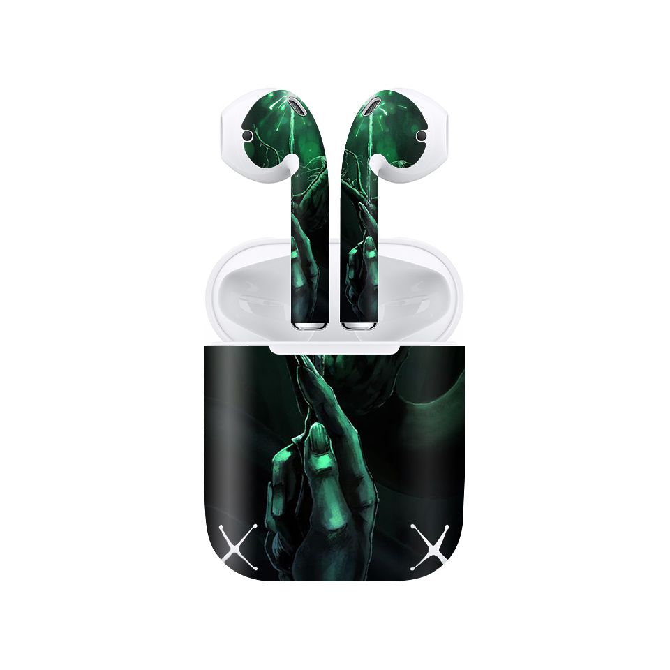 Miếng dán skin chống bẩn cho tai nghe AirPods in hình Harry Potter - hrp002 (bản không dây 1 và 2)