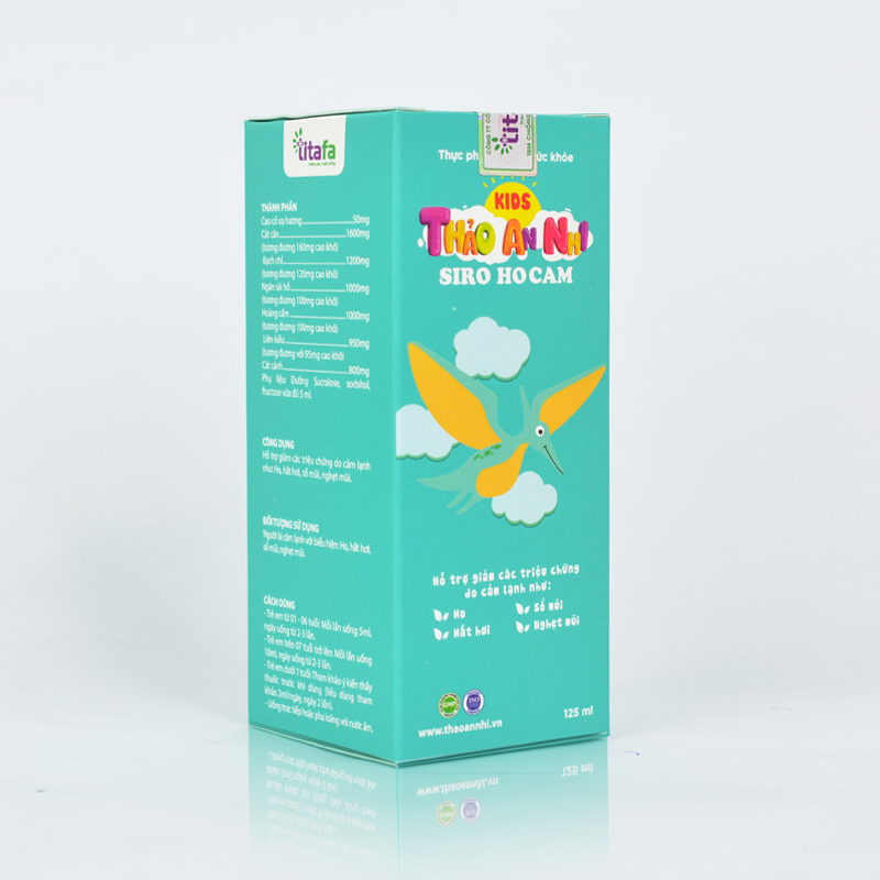 Siro HO CẢM KIDS THẢO AN NHI - Giảm các triệu chứng ho, nghẹt mũi, sổ mũi do cảm lạnh ở trẻ - Chai 125ml