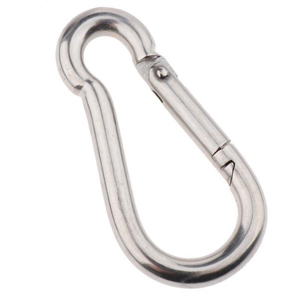 2-4pack Heavy Duty 304 Stainless Steel Spring Snap Hook Carabiner Keychain Clips