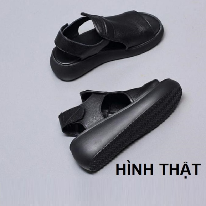 [HOT TREND] Giày sandal bánh mì 3 phân quai ngang bảng to S012 đế đúc chống trượt chắc chắn