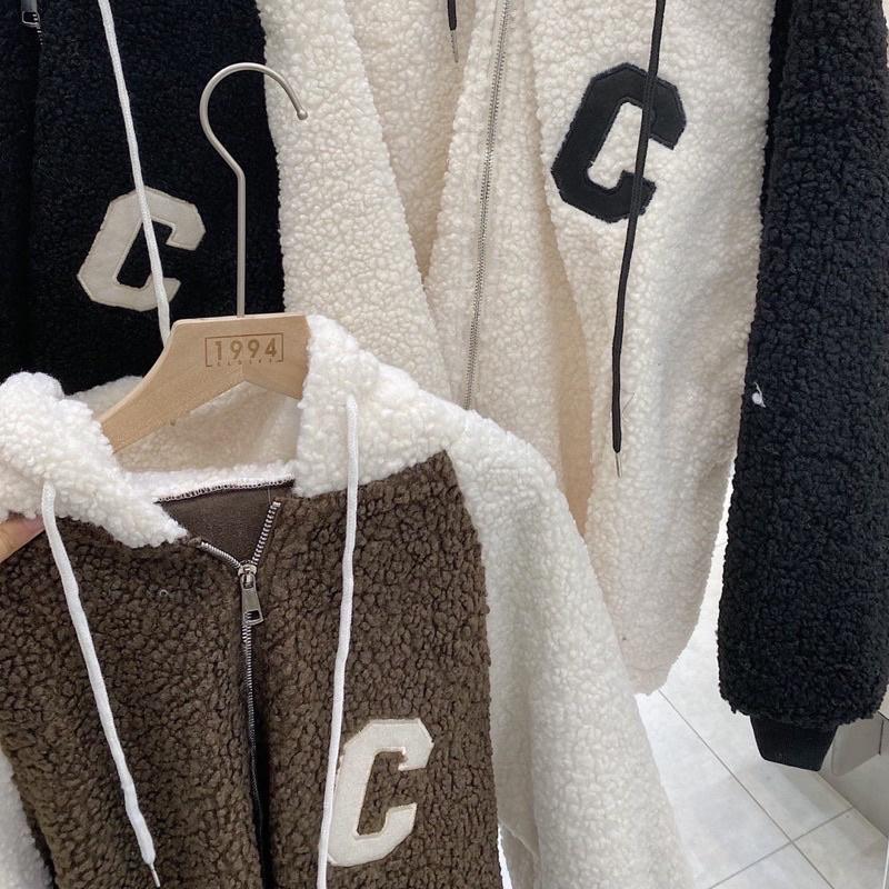 Áo khoác lông cừu chữ C JB167 LOLLIE STUDIO