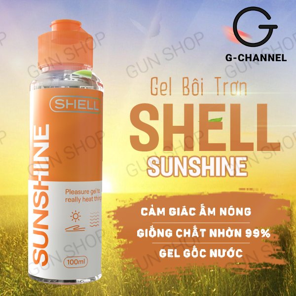 Gel bôi trơn ấm nóng Shell Sunshine - Chai 100ml | SHELL CHÍNH HÃNG