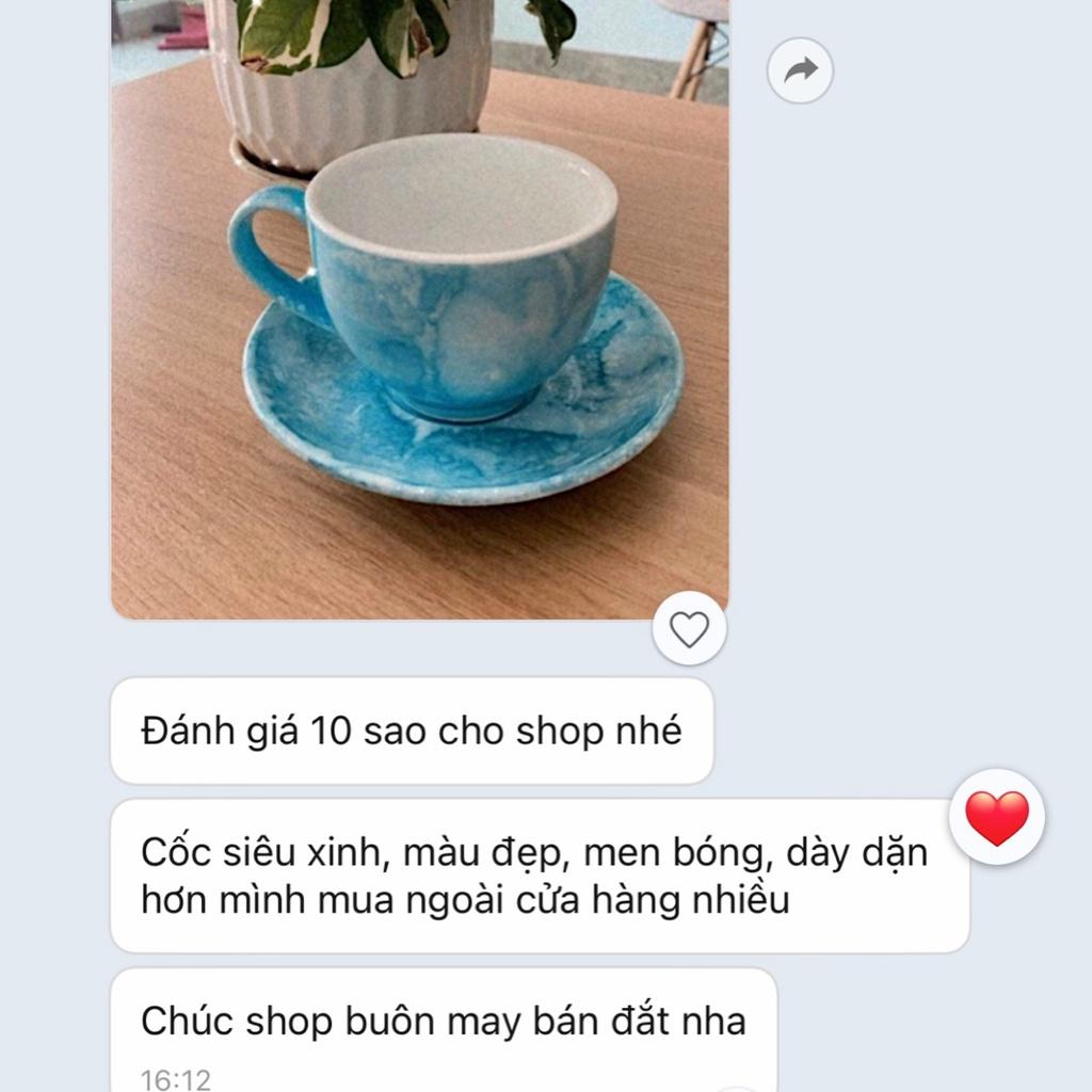 Ly cafe Bát Tràng- Ly ca fe - Ly cà fe - Cốc Cafe Bát Tràng - Bộ ly tách cafe cao cấp - Cappuccino 250ml - Gomsumailinh