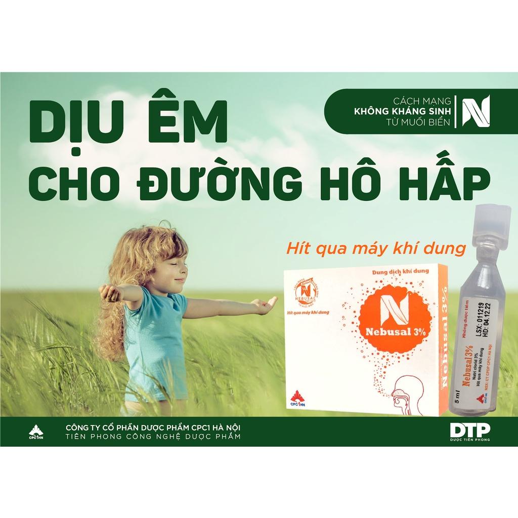 (CHÍNH HÃNG) Dung dịch khí dung Nebusal 3% - Vệ sinh đường thở mũi, họng, lỏng dịch tiết mũi họng