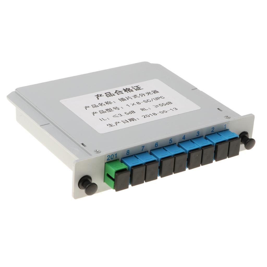 1 to 8 SC / UPC Interface Inserting PLC Fiber Optical FTTH Splitter