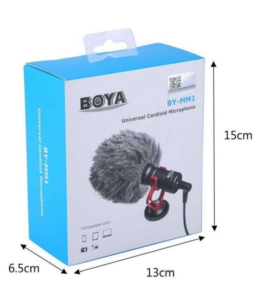 BOYA BY-MM1( Tặng Kèm Đệm Lót) Mic Thu Âm Cho Máy Ảnh DSLR, Mirroless, Smartphone - Hàng Chính Hãng