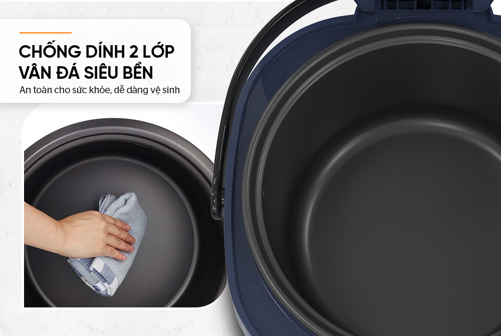 NỒI CƠM ĐIỆN 1.8L SUNHOUSE SHD8611N (700W)- Hàng chính hãng