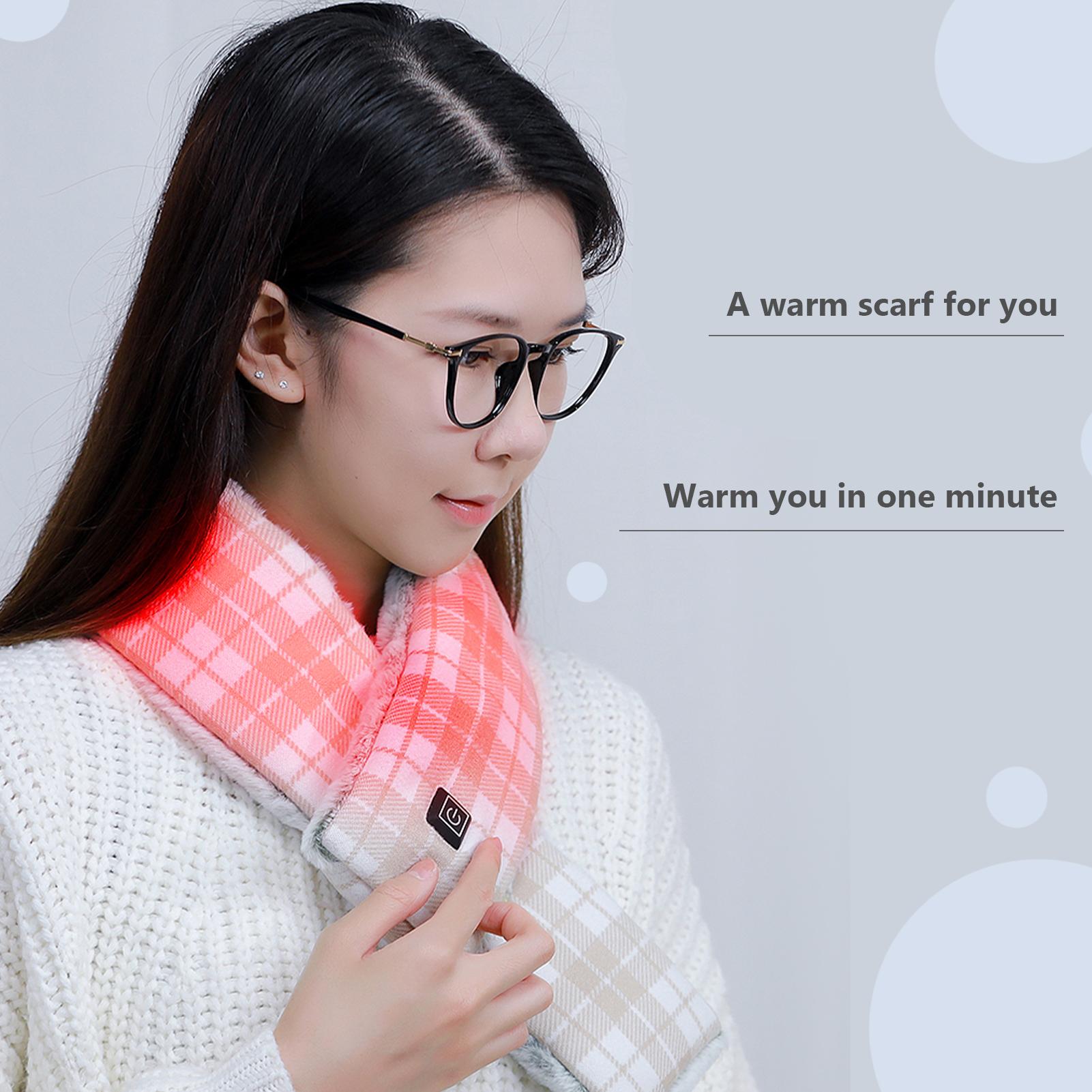 Khăn sưởi ấm sạc điện USB cho nam nữ, 3 mức nhiệt độ tùy chọn