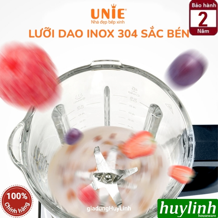 Máy làm sữa hạt Unie V9S - 1.75 lít - 8 chức năng - 1800W - có tính năng tạm dừng - Hàng chính hãng