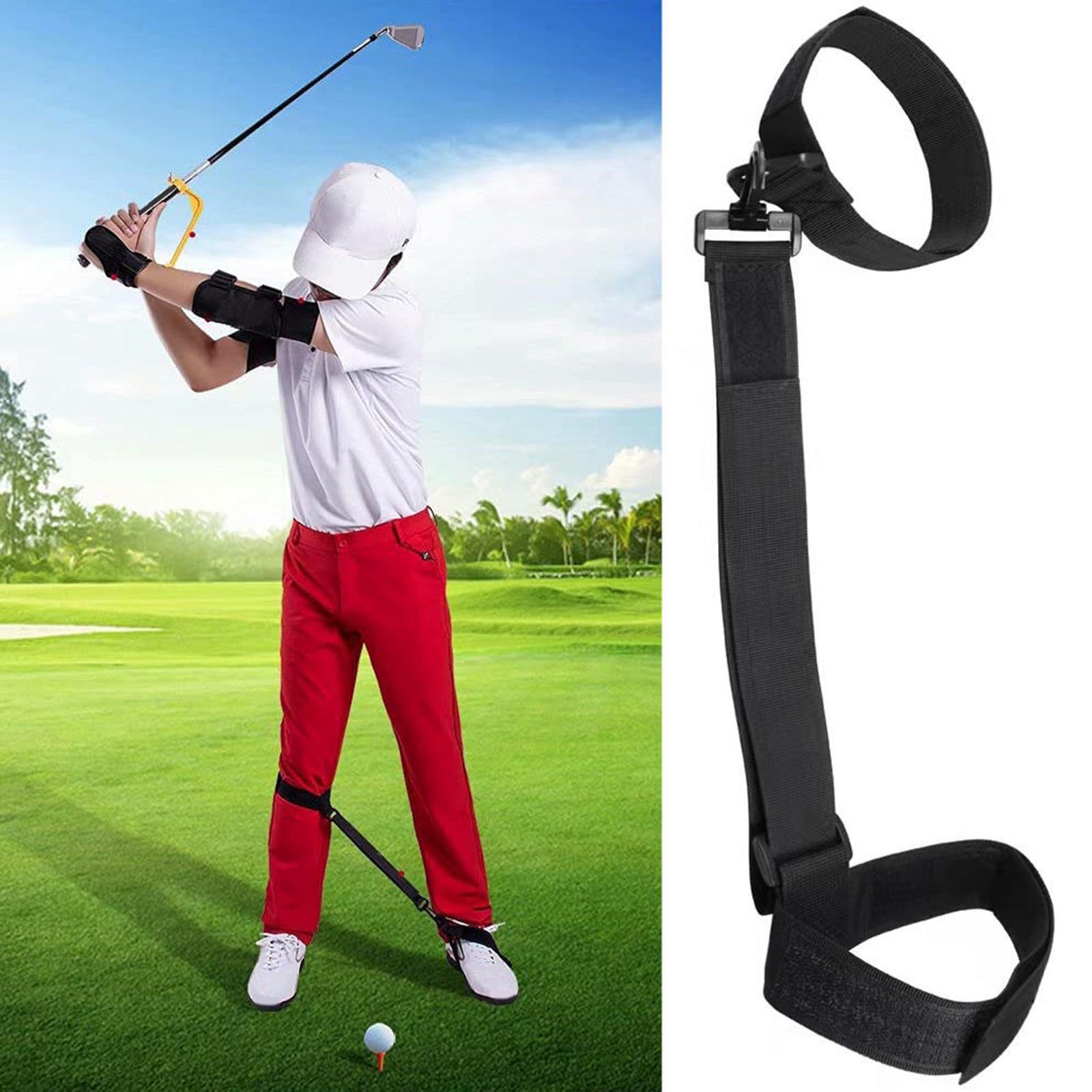 Golf Swing Training Aid, Golf Swing Trainer, Golf Swing Correcting Band Assist, Adjustable Leg Posture Motion Correction Belt for Beginners
