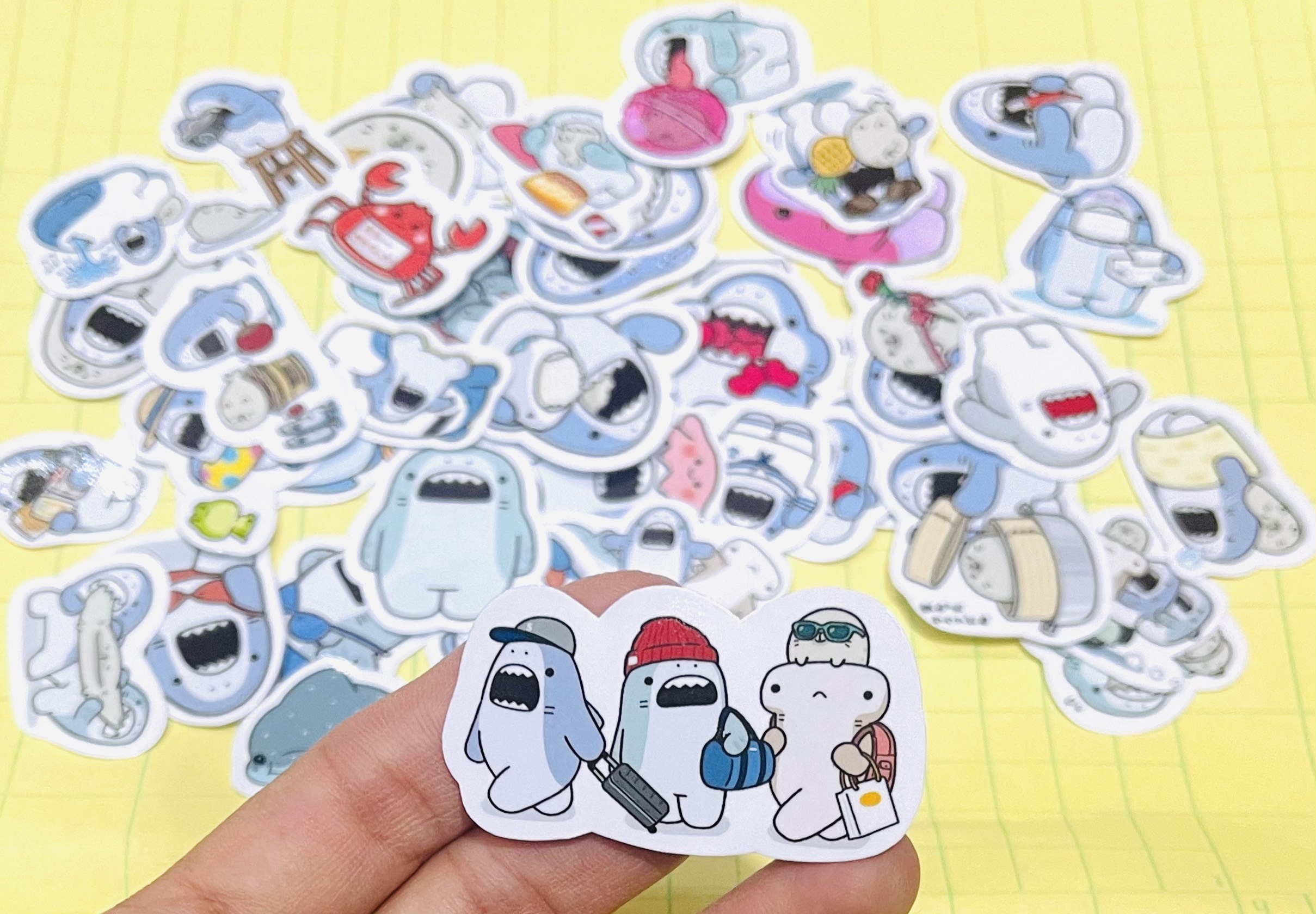 Set 60 Sticker samezu shark