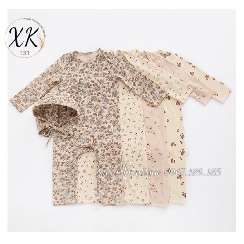 Bodysuit Dài Tay Cho Bé 0-2 Tuổi Style Hàn Quốc Cotton Dài Thu Đông Hoạ Tiết Dễ Thương Cực Đẹp