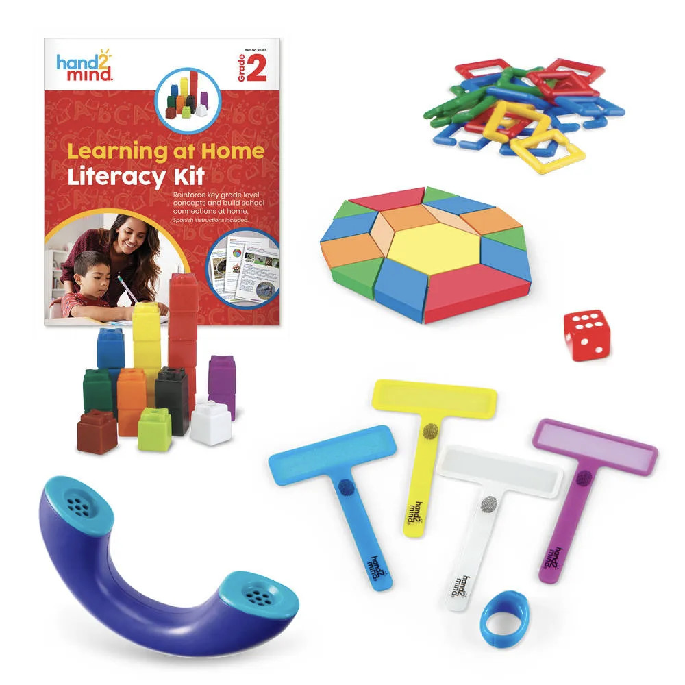 Hand2mind Bộ học chữ ở nhà Lớp 2 - Learning at Home Literacy Kit, Grade 2