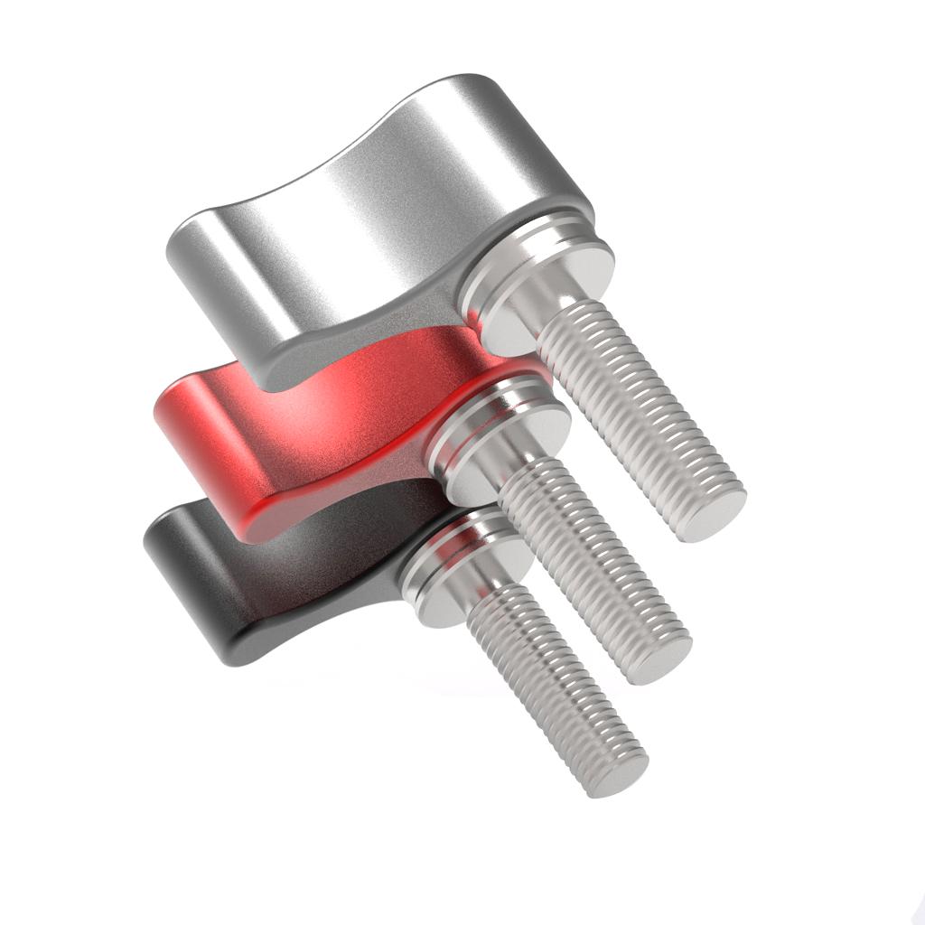 2 chiếc M5 x 17mm Tay cầm Vít Kẹp có thể điều chỉnh Khóa Vít L-Type T-Shape Cờ lê cho GoPro SLR Camera Lồng giàn khoan Rail Rod Slider