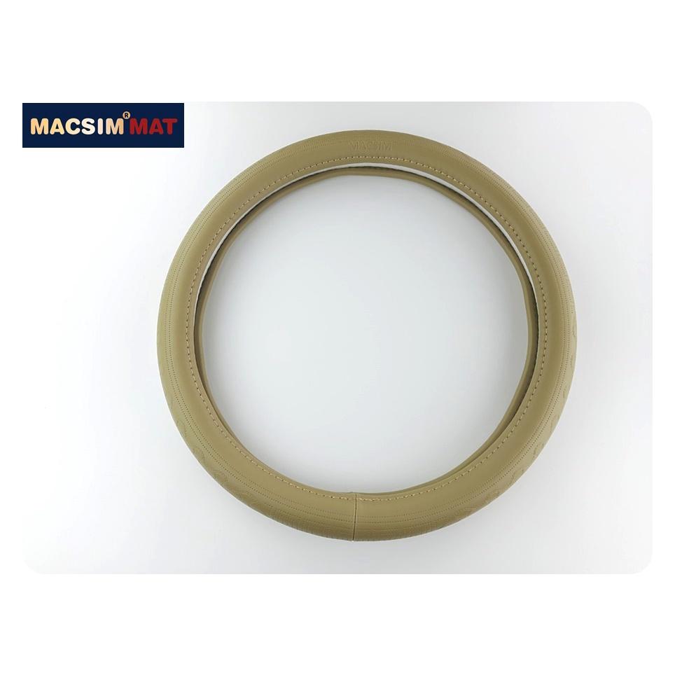 Bọc vô lăng cao cấp Macsim mã L620 mới chất liệu da thật - Khâu tay 100% size M màu nâu