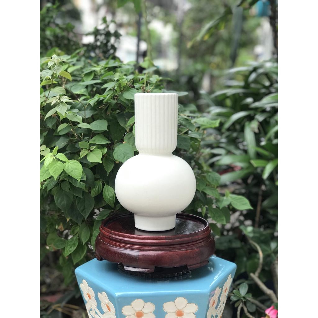 BÌNH HOA GỐM SỨ XUẤT KHẨU TRANG TRÍ DECOR BÌNH CẤM HOA XK10
