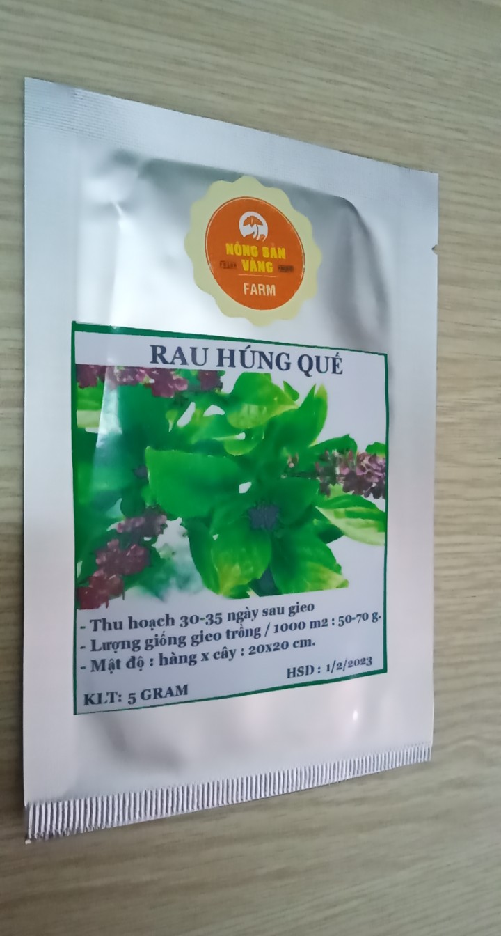 Hạt giống Rau Húng Quế ( Gói 5 Gram ) - Nông Sản Vàng