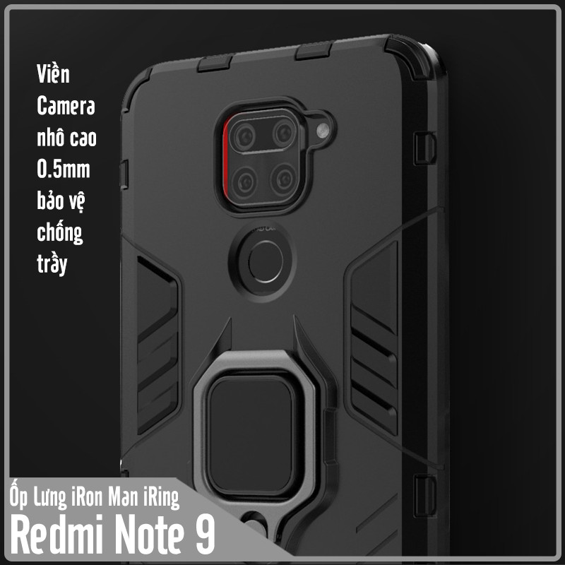 Ốp lưng cho Xiaomi Redmi Note 9 - Redmi 10X 4G iRON - MAN IRING Nhựa PC cứng viền dẻo chống sốc
