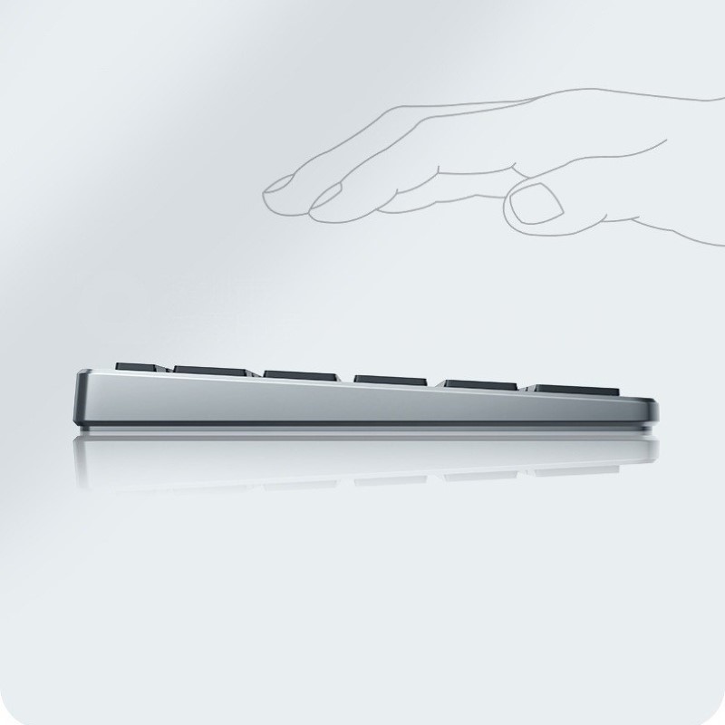 Bộ Bàn phím chuột không dây mini W616C - pin sạc TypeC- đa kết nối bluetooth 5.0 + 3.0 + Usb wireless 2.4G hàng nhập khẩu