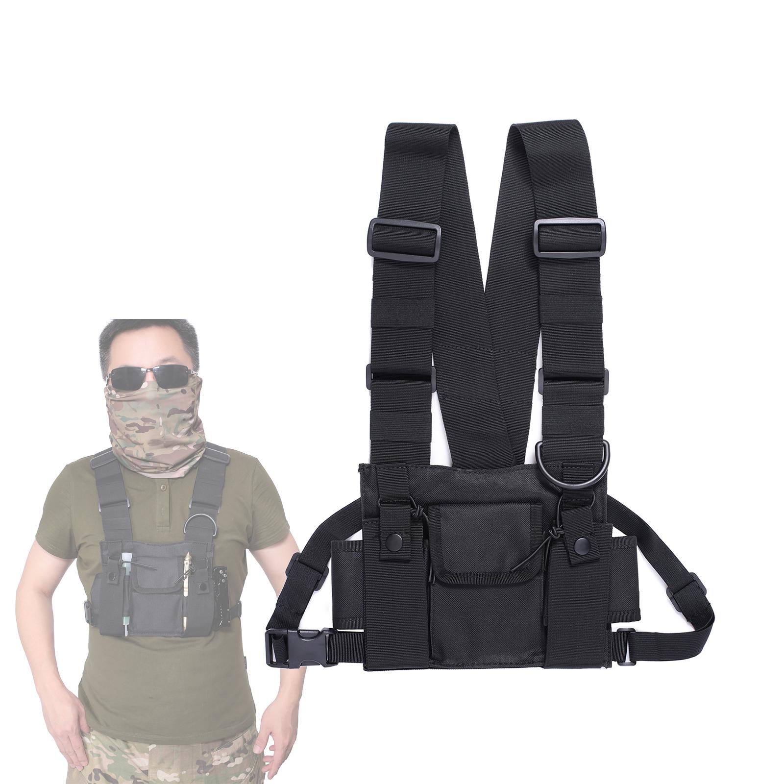 Men Chest Rig Vest Outdoor Harness Bag Shoulder Bag Phone Holder