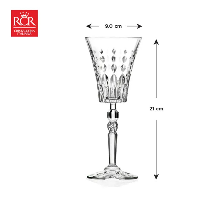 Ly Rượu Vang Thuỷ Tinh Pha Lê RCR Marilyn Goblet 260ml