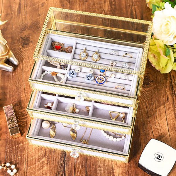 Hộp Đựng Trang Sức 3 Tầng Golden