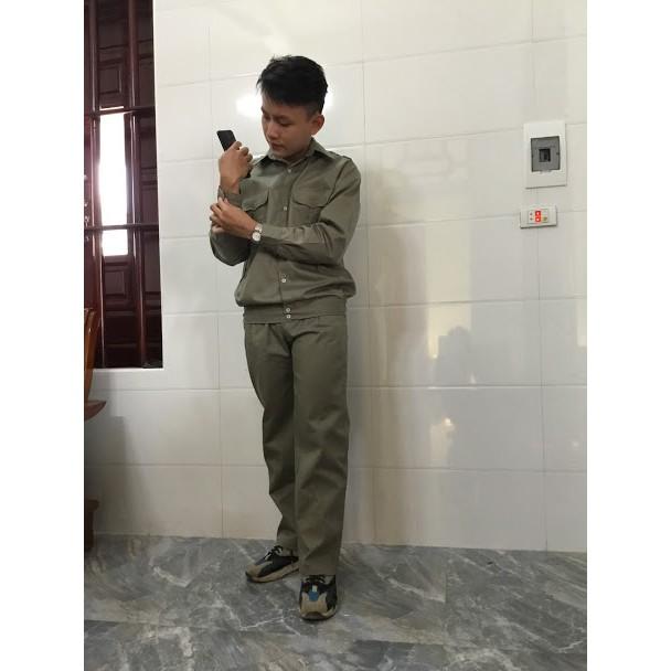 Bộ đồ bảo hộ lao động kaki loại dày dài tay SHUNI 021B