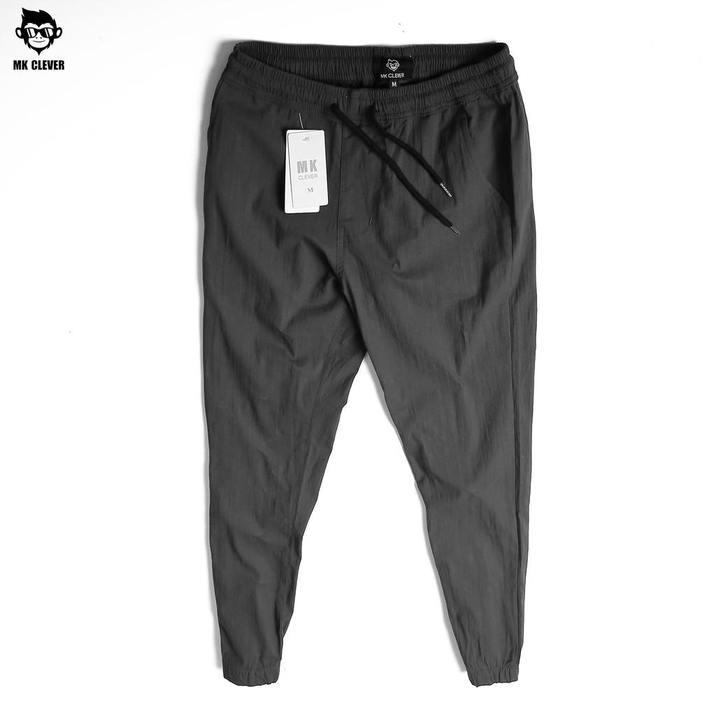 Quần jogger nam MK Clever đũi trơn, cạp chun dài co giãn, thoải mái -QJĐ03