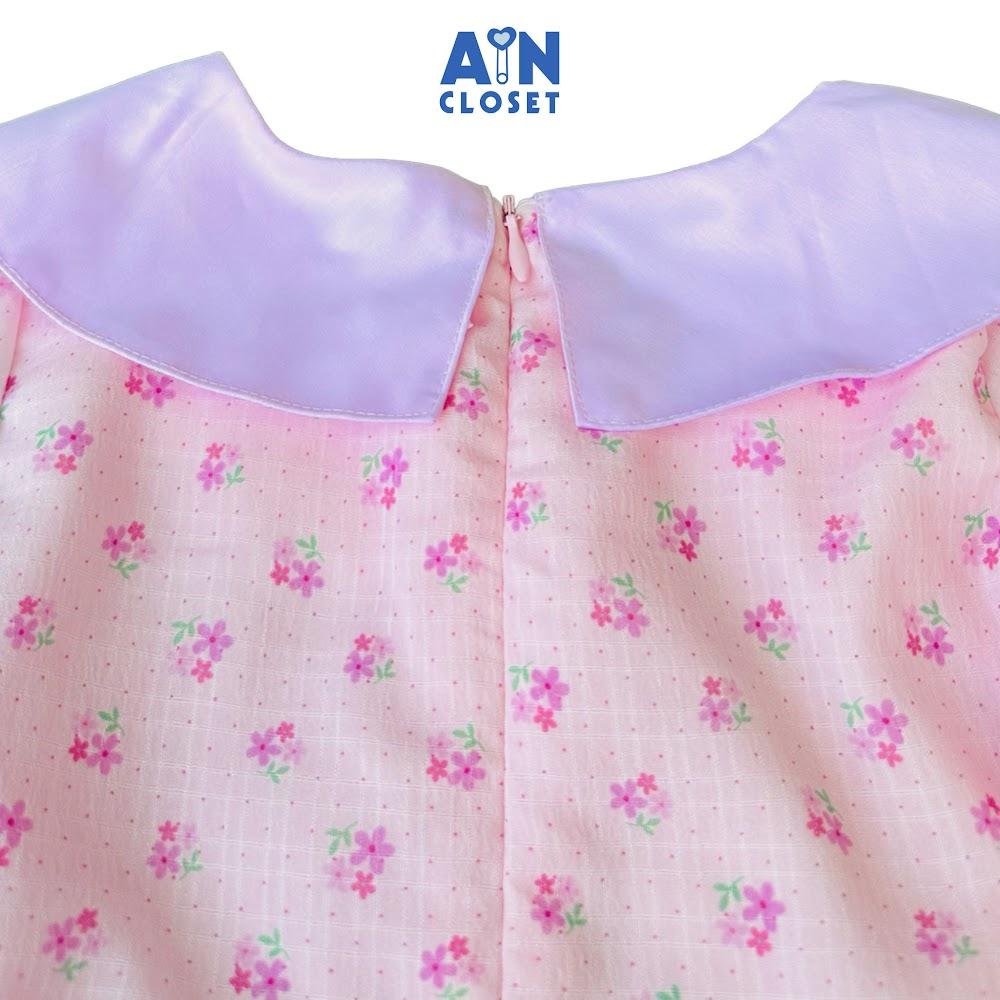 Đầm bé gái họa tiết Hoa Bi Nhí Hồng Tơ - AICDBGGY1DL7 - AIN Closet