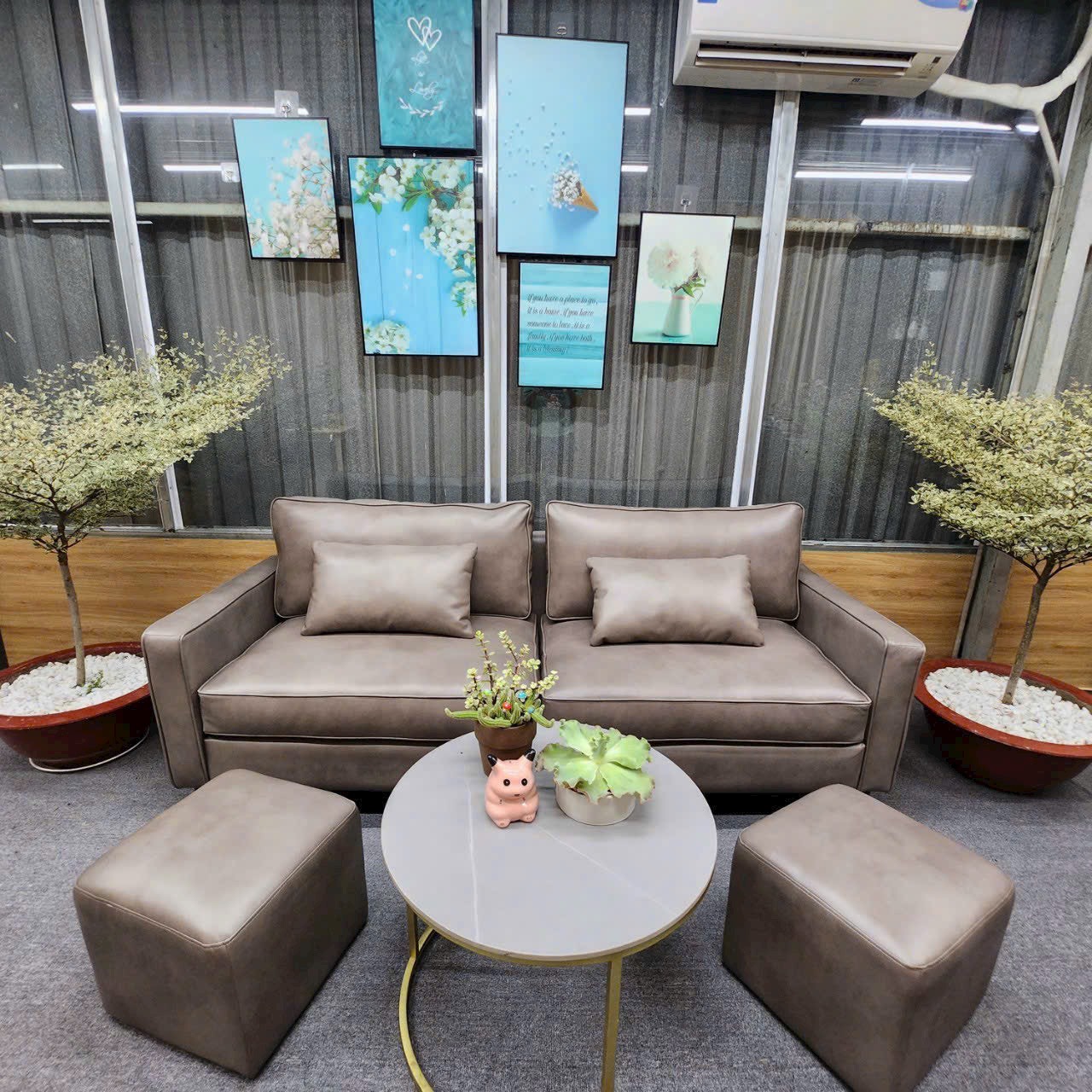 (TẶNG KÈM 2 ĐÔN ) - Sofa băng da Vintage Juno Sofa kích thước 1m8 nhiều màu lựa chọn