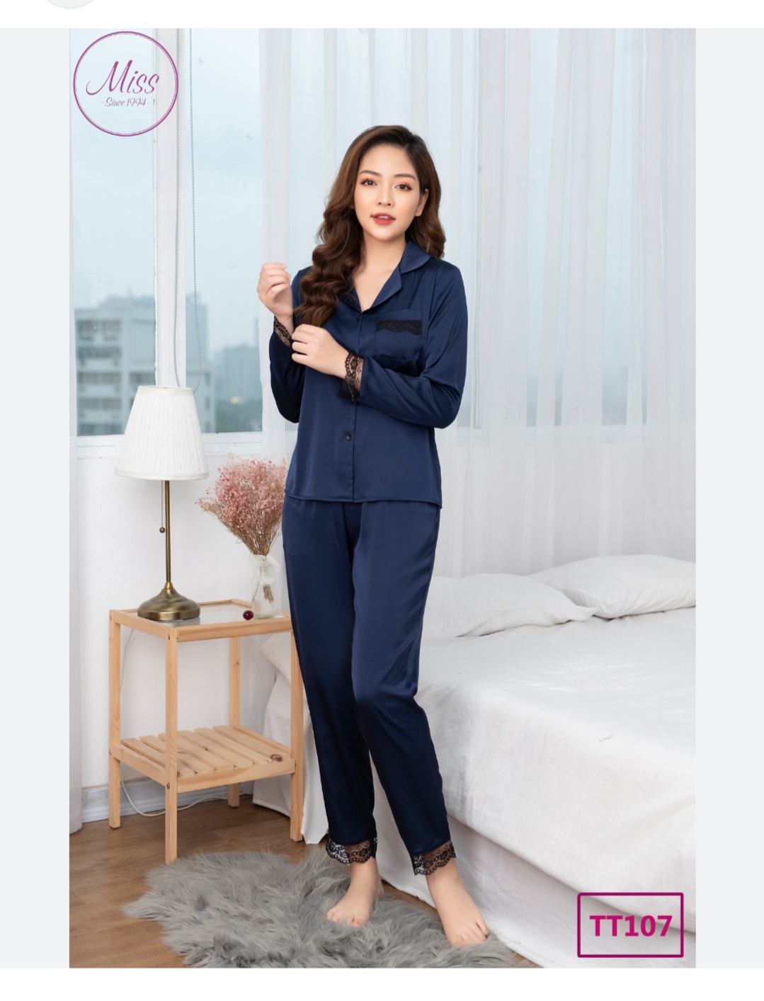Đồ Bộ pijamaLụa phối Ren cao cấp