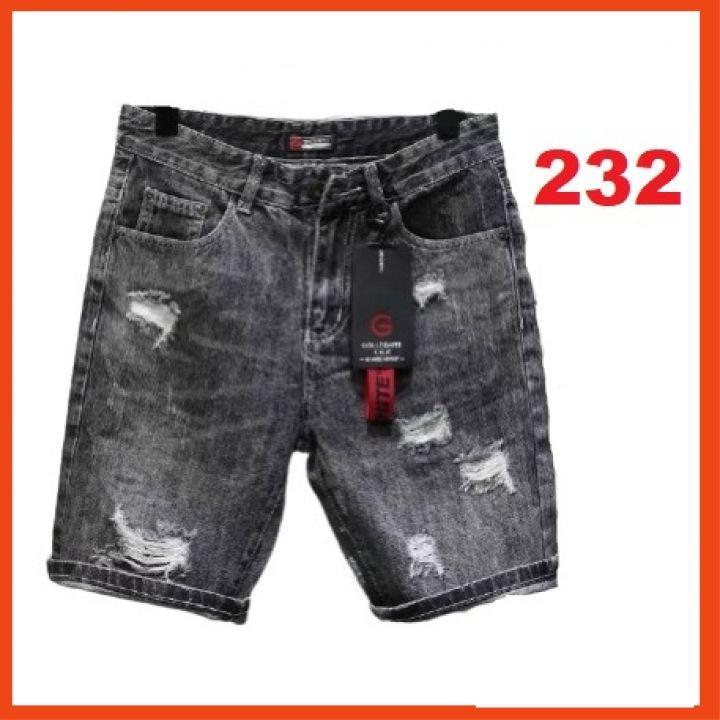 Quần short jean chất bò co giãn- quần lửng nam nhiều mẫu thời trang TINA ms232