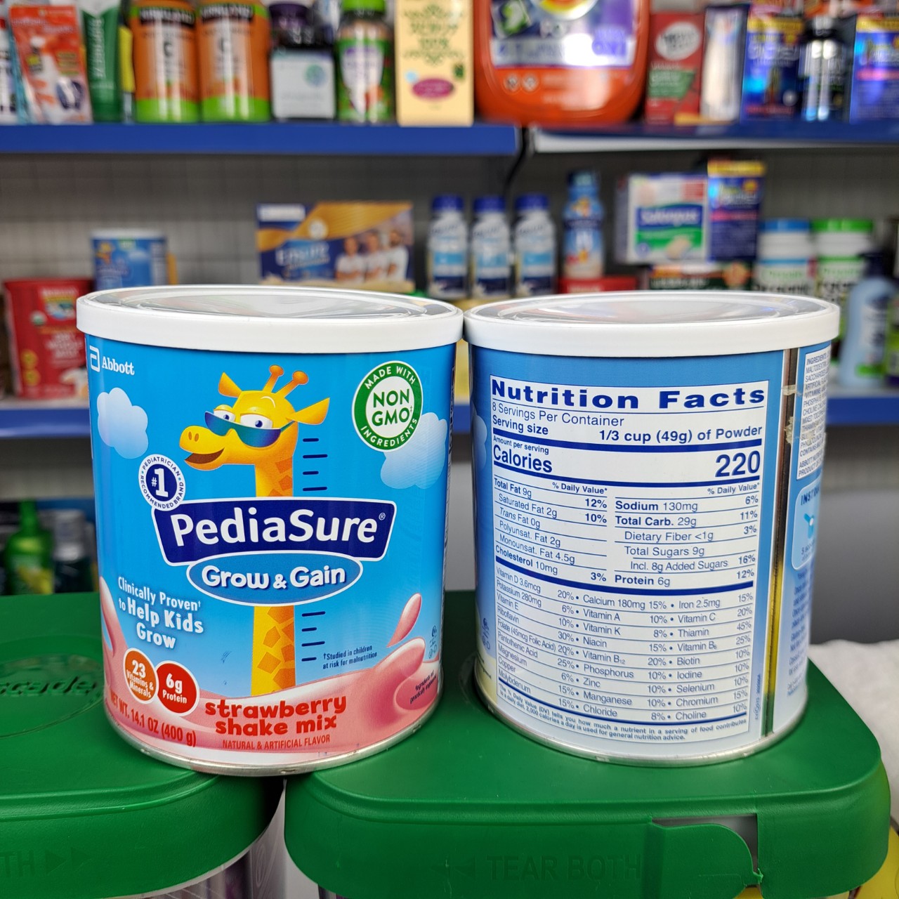 Sữa Pediasure Mỹ Grow & Gain 400g hương Dâu tăng cân tăng chiều cao cho trẻ từ 2-10 tuổi