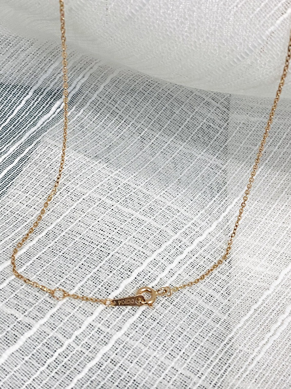 Dây Chuyền Vàng 14KR (0.3 Penny Necklace - O Extension Chain) - MOON Jewelry