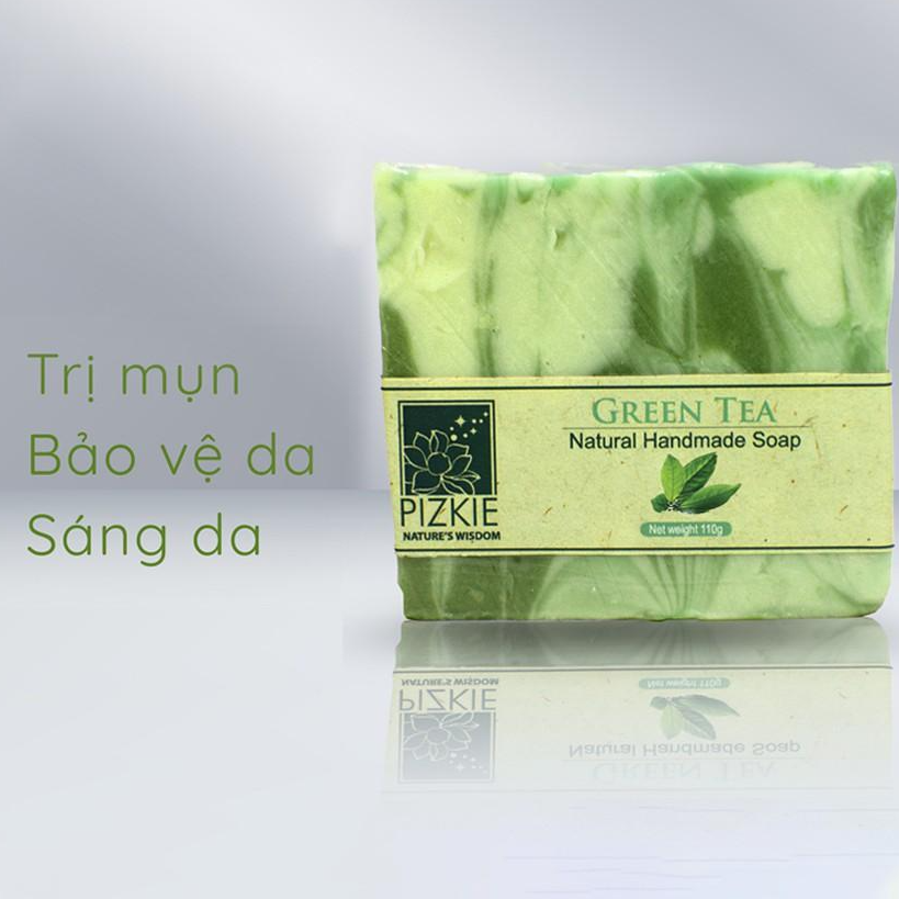 Xà Phòng Thiên Nhiên GREEN TEA SOAP PIZKIE 110gr