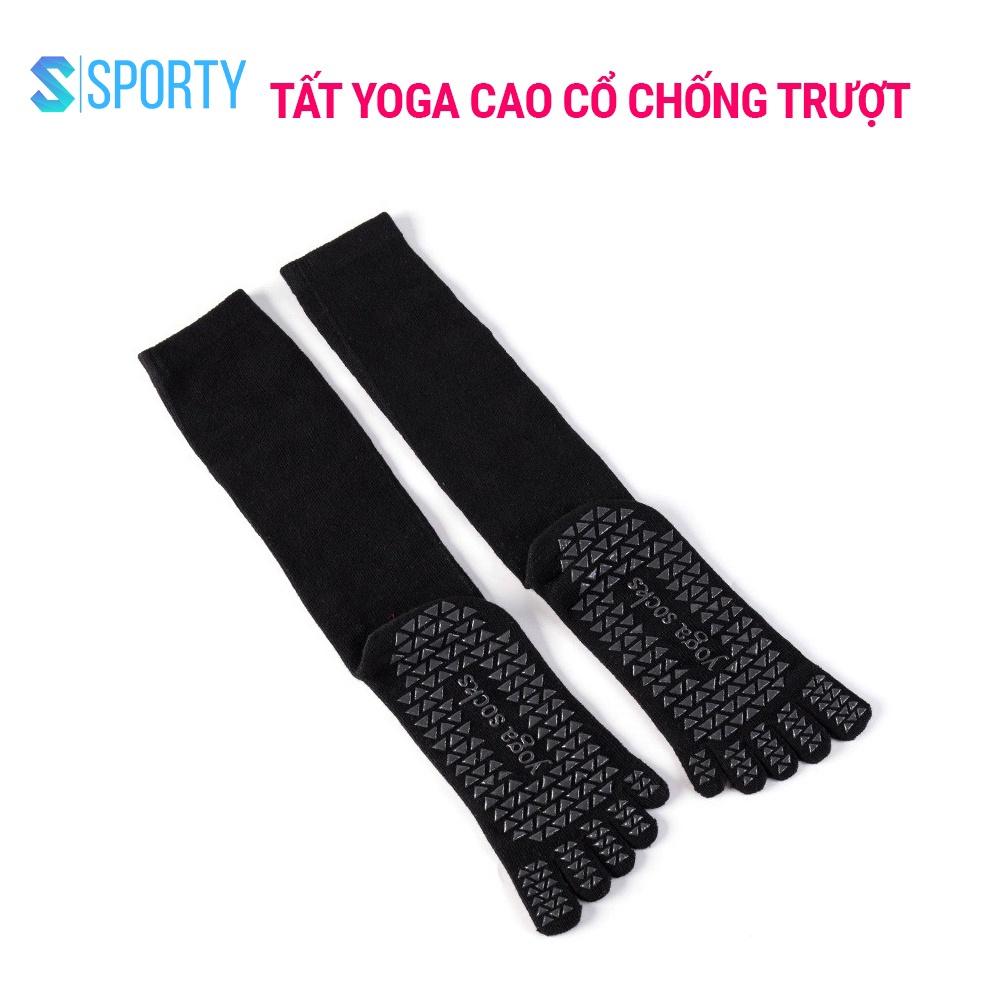 Tất Yoga Chống Trượt Cổ Cao vớ Yoga tập thể dục chống trượt êm ái, tránh hôi chân, đảm bảo an toàn