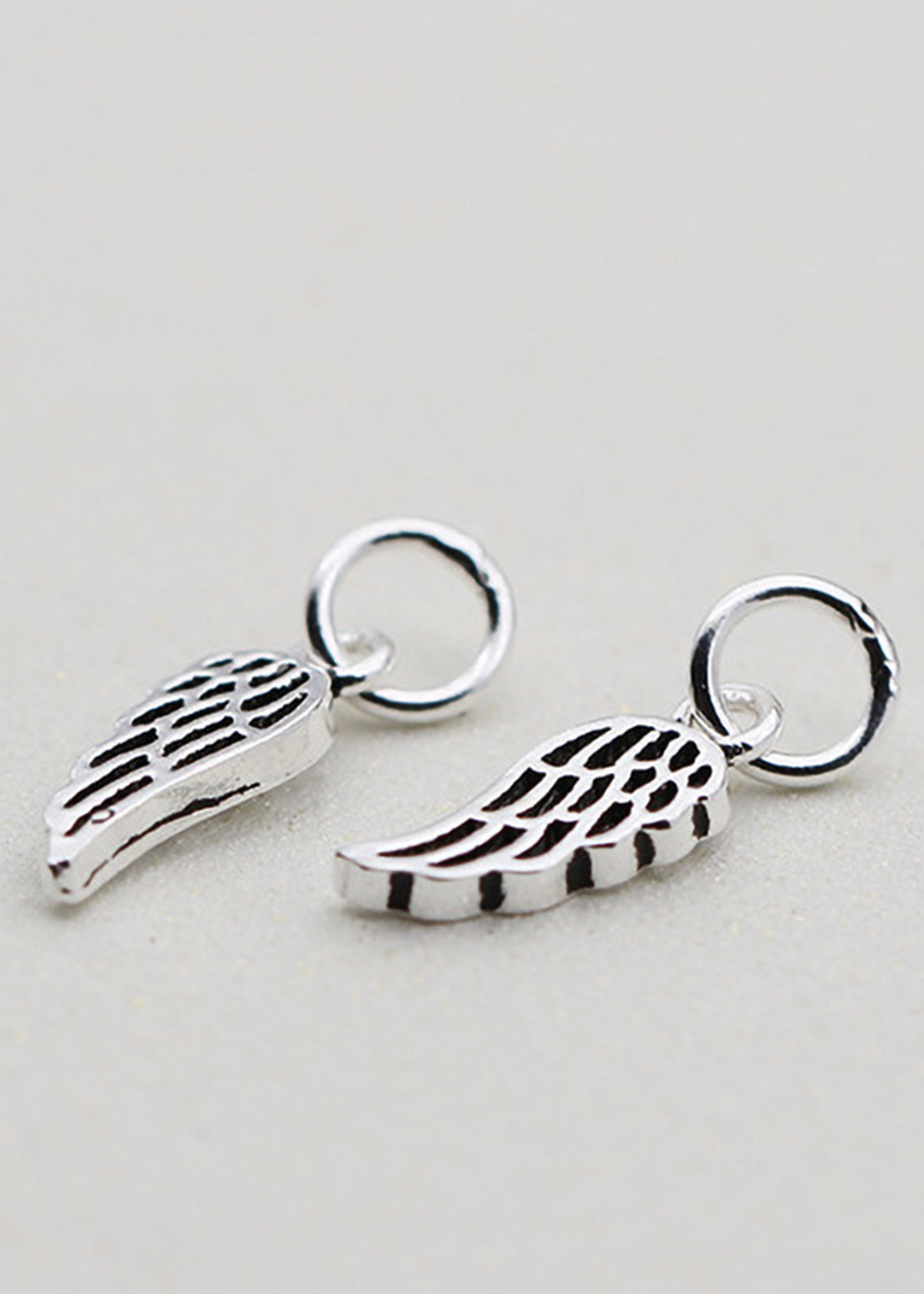 Combo 4 cái charm bạc hình cánh thiên thần treo - Ngọc Quý Gemstones