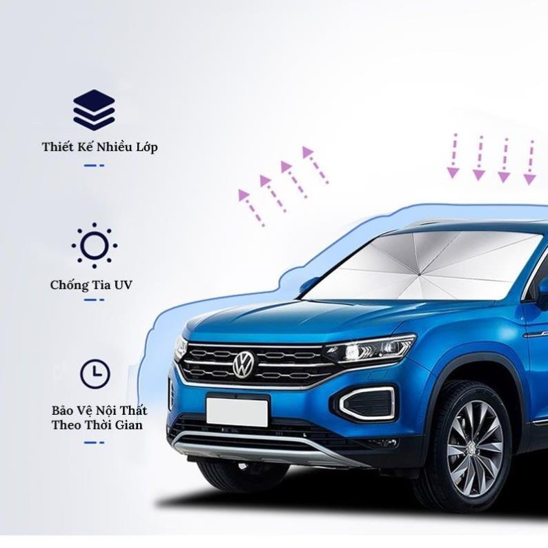 Ô Che Nắng Kính Lái Ô Tô Cao Cấp, Ô Che Nắng Kính Lái Xe Hơi - Chắn Nắng, Giảm Nhiệt Độ Bảo Vệ Nội Thất