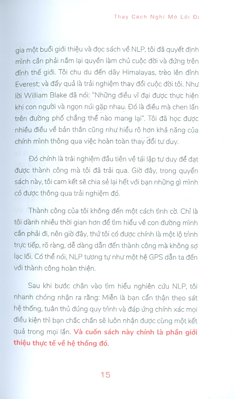 ỨNG DỤNG TÂM LÝ HỌC NLP - THAY CÁCH NGHĨ MỞ LỐI ĐI