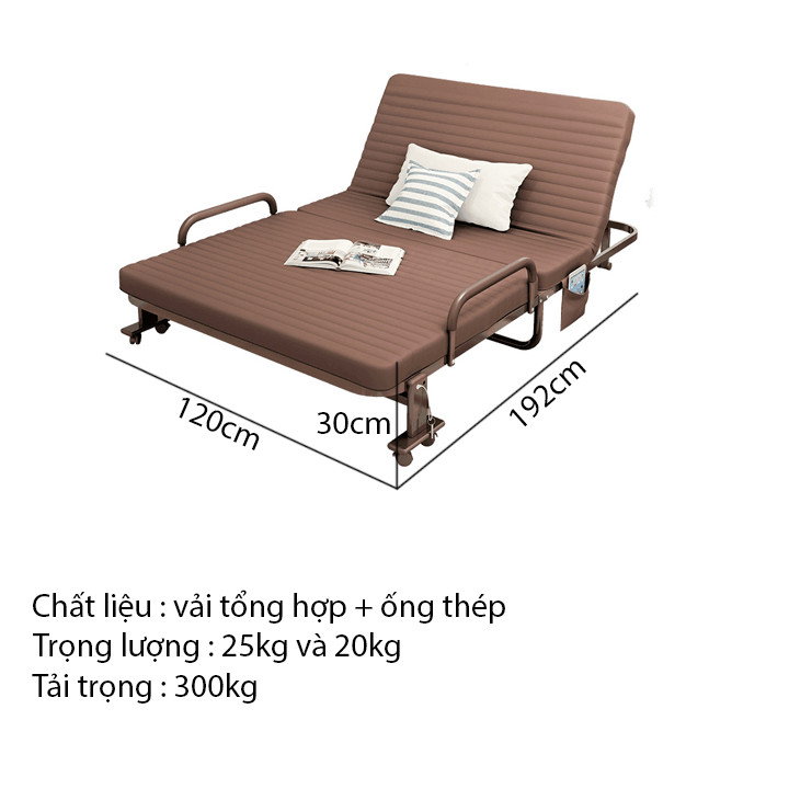 Sofa giường gập gọn - Giường gấp - Giường ngủ văn phòng Loại 70x192cm