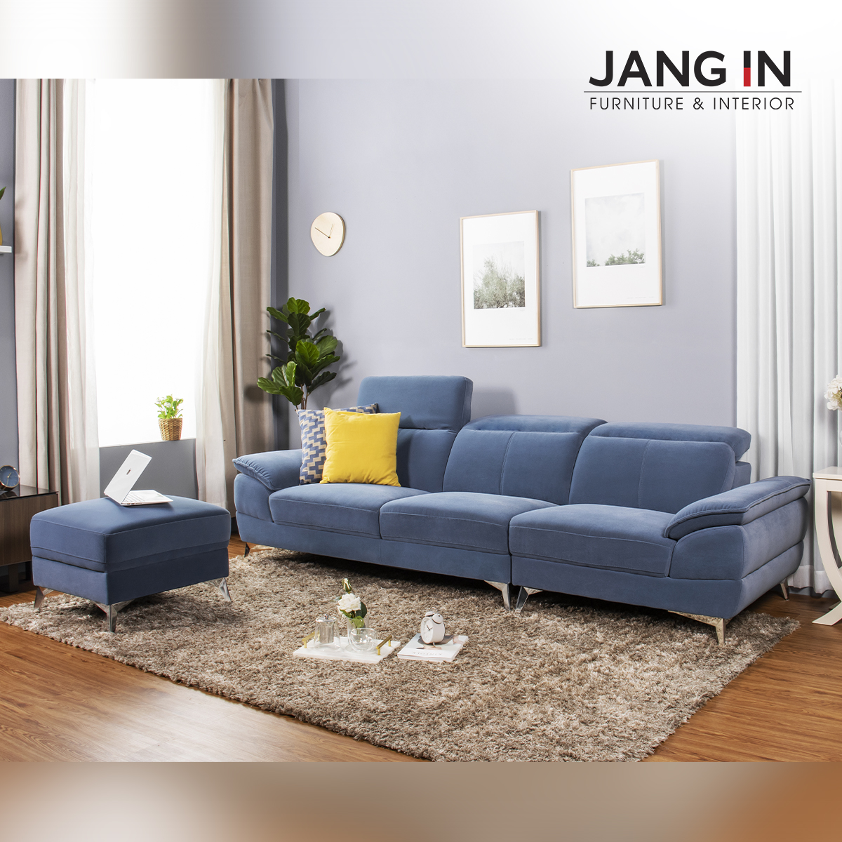 Ghế Đôn Griffin Easy Clean Navy Jang In 1701510001-02