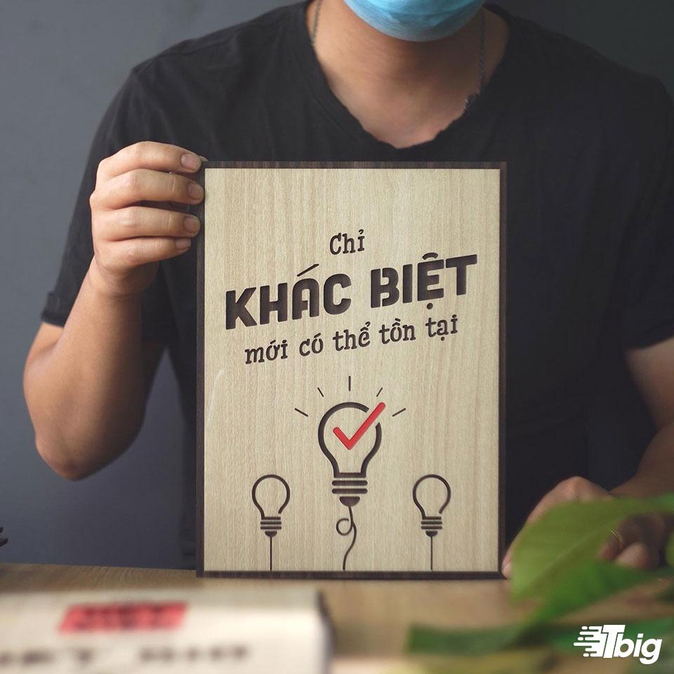 Tranh động lực TBIG127: Chỉ có khác biệt mới có thể tồn tại 20x27cm