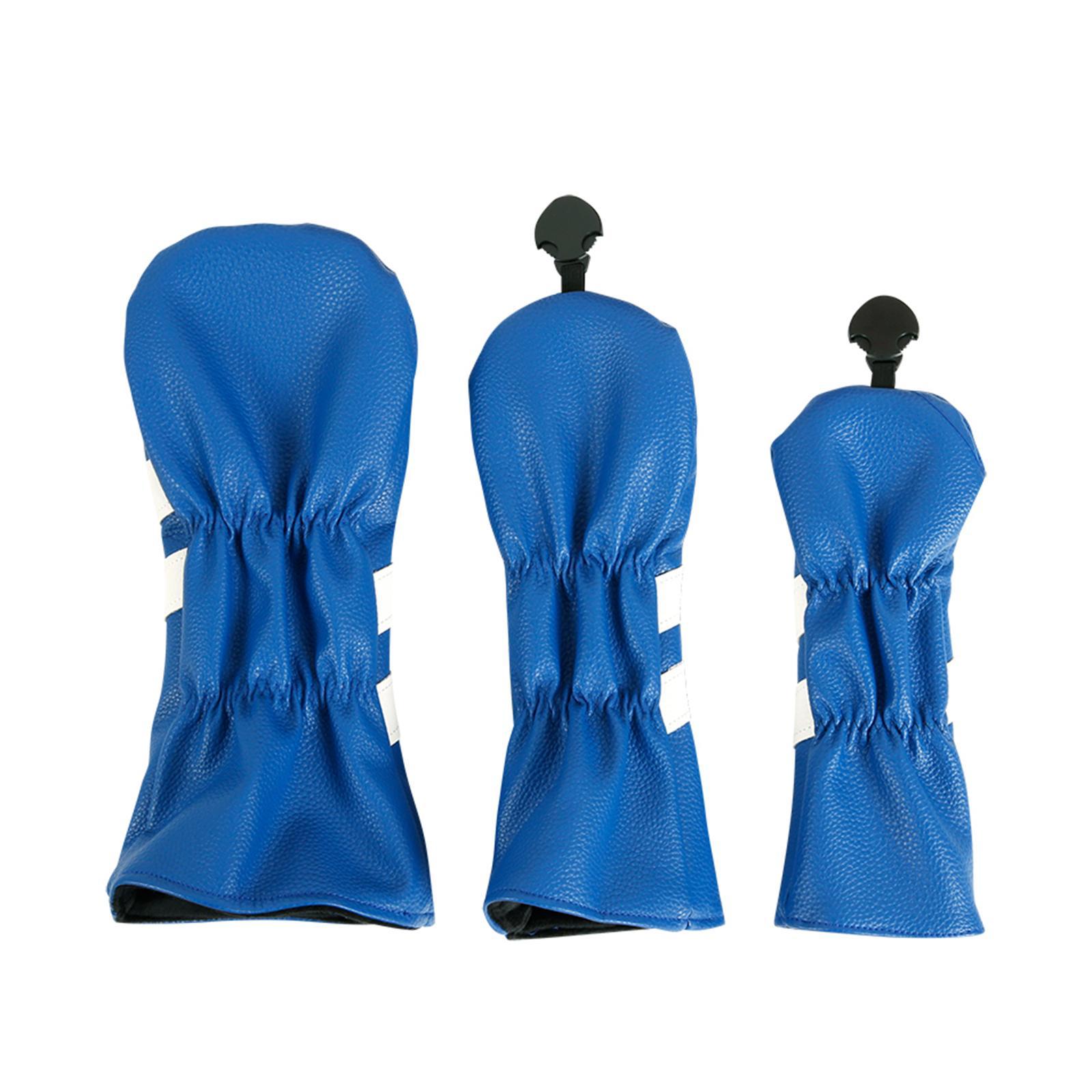 3 Pieces Golf Club Head Cover Golf Wood Headcovers for Outdoor Sports Golfer