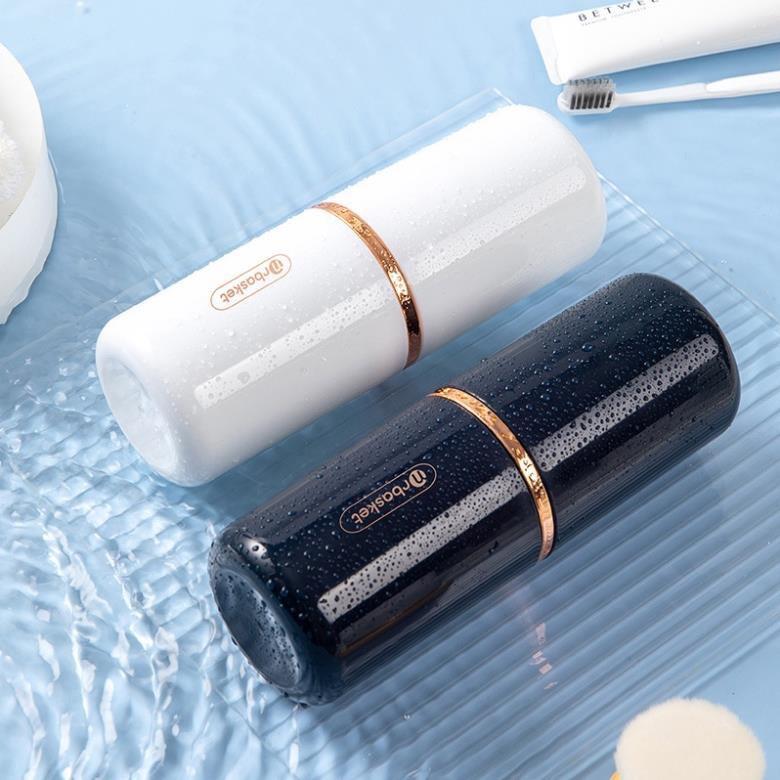 Cốc Đựng Bàn Chải Đánh Răng Cao Cấp Khi Đi Du Lịch 2 in 1, Hộp Đựng Kem Đánh Răng Cầm Tay Cực Kì Tiện Dụng
