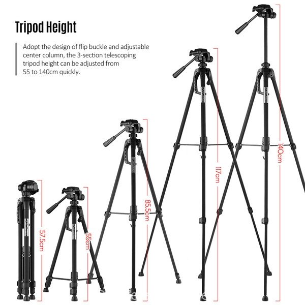 Chân Máy Ảnh Tripod WEIFENG WT-3520 - Hàng nhập khẩu