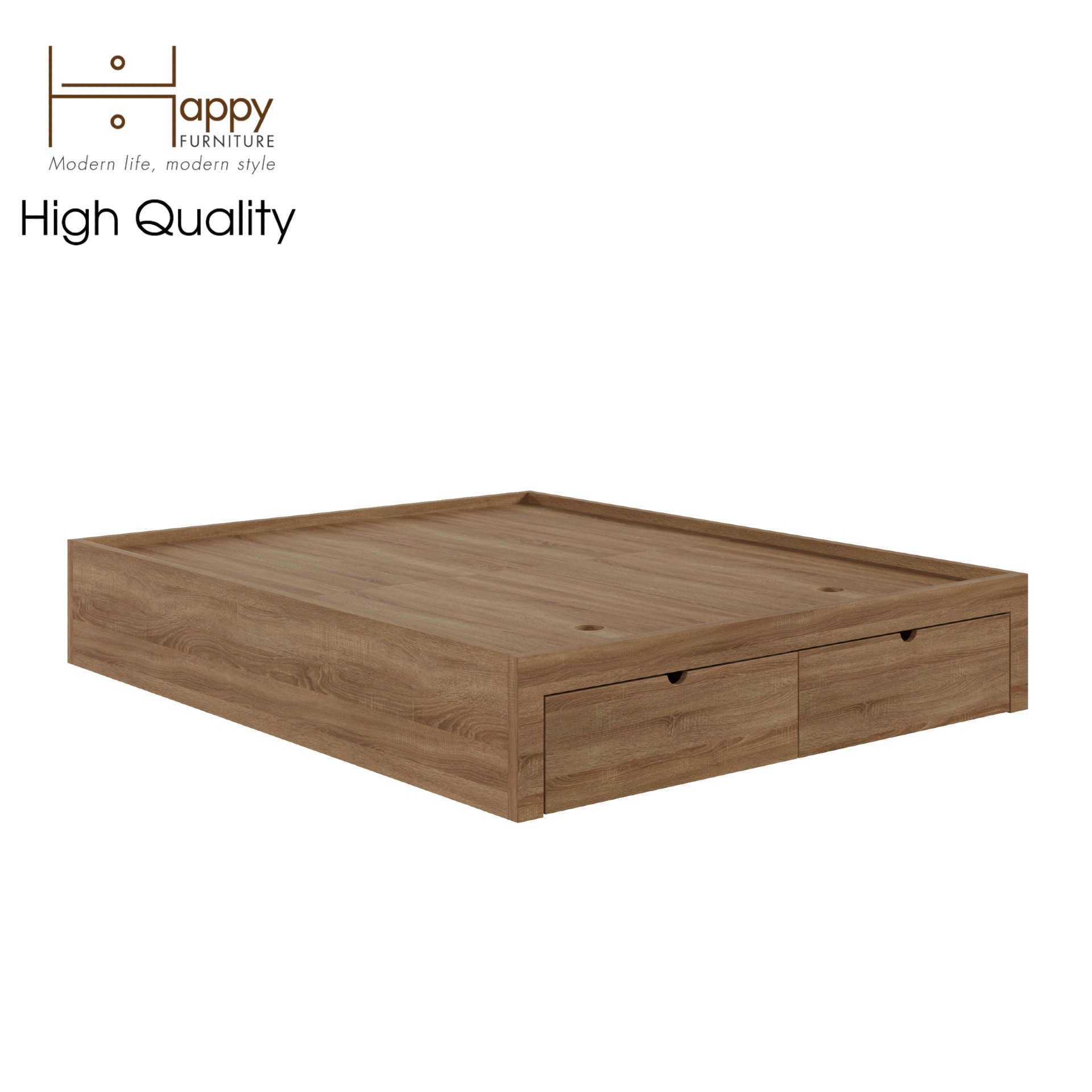 [Happy Home Furniture] CIRCLE, Giường ngủ 2 ngăn kéo 207cm x 35cm , GNG_085,GNG_086,GNG_087,GNG_088