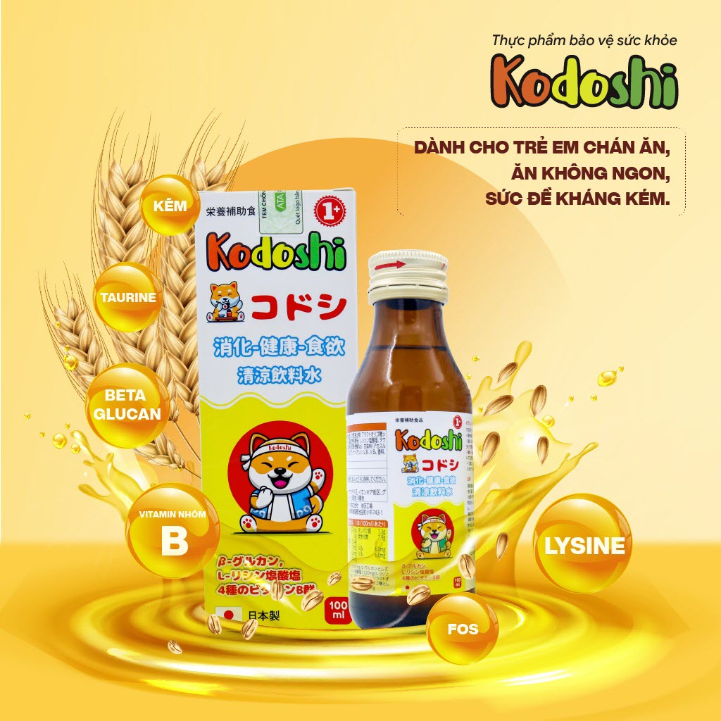 Siro Ăn Ngon Kodoshi 100ml - Made In Japan - Giúp Bé Ăn Ngon, Tiêu Hoá Tốt, Tăng Sức Đề Kháng