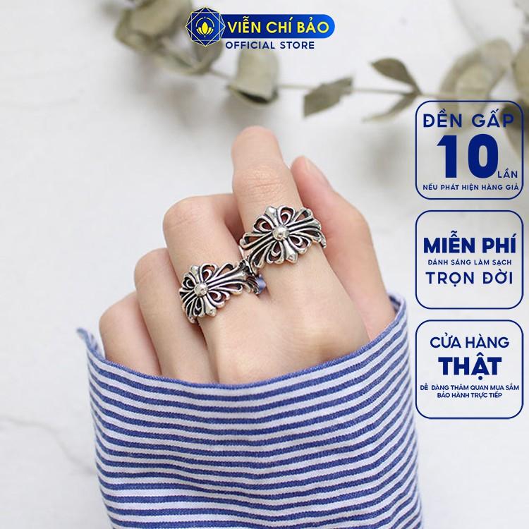 Nhẫn Chrome Heart cá tính thương hiệu Viễn Chí Bảo N101027