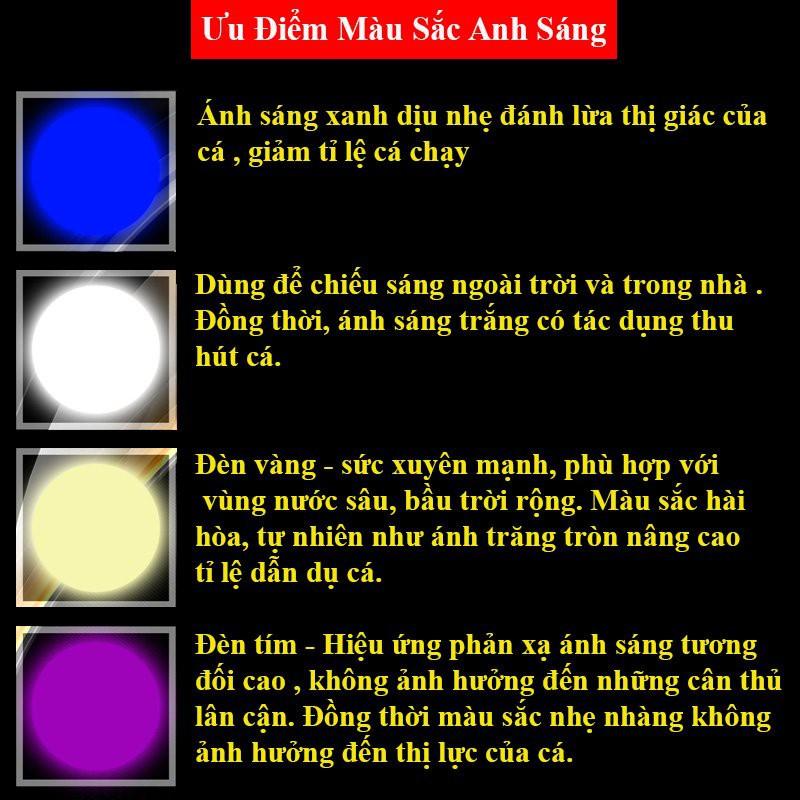 Đèn Pin Soi Phao Câu Cá 4 Màu Đa Chức Năng Tiện Dụng Đèn Pin Siêu Sáng Cao Cấp DCC8